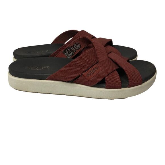 Keen Elle Slide  Sandals Fires Brick Size 10-10 1/2 - Picture 4 of 9